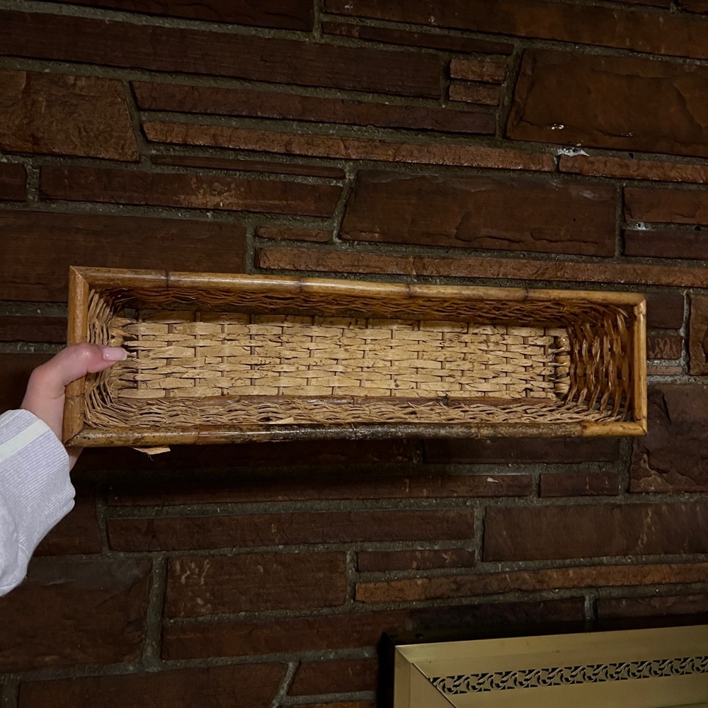 Woven Rectangular Basket - Picture 3 of 5